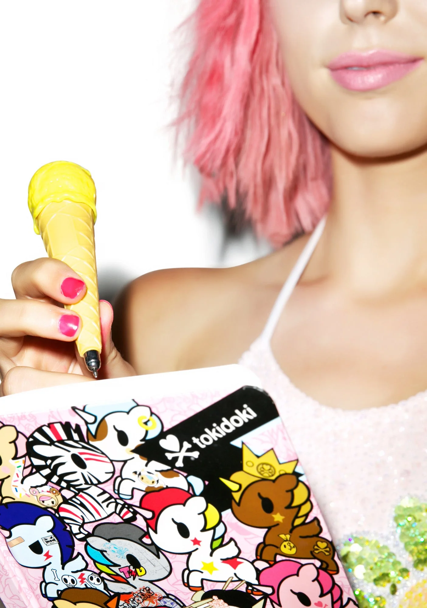 Single Scoop Ice Cream Pen - White - Image 4