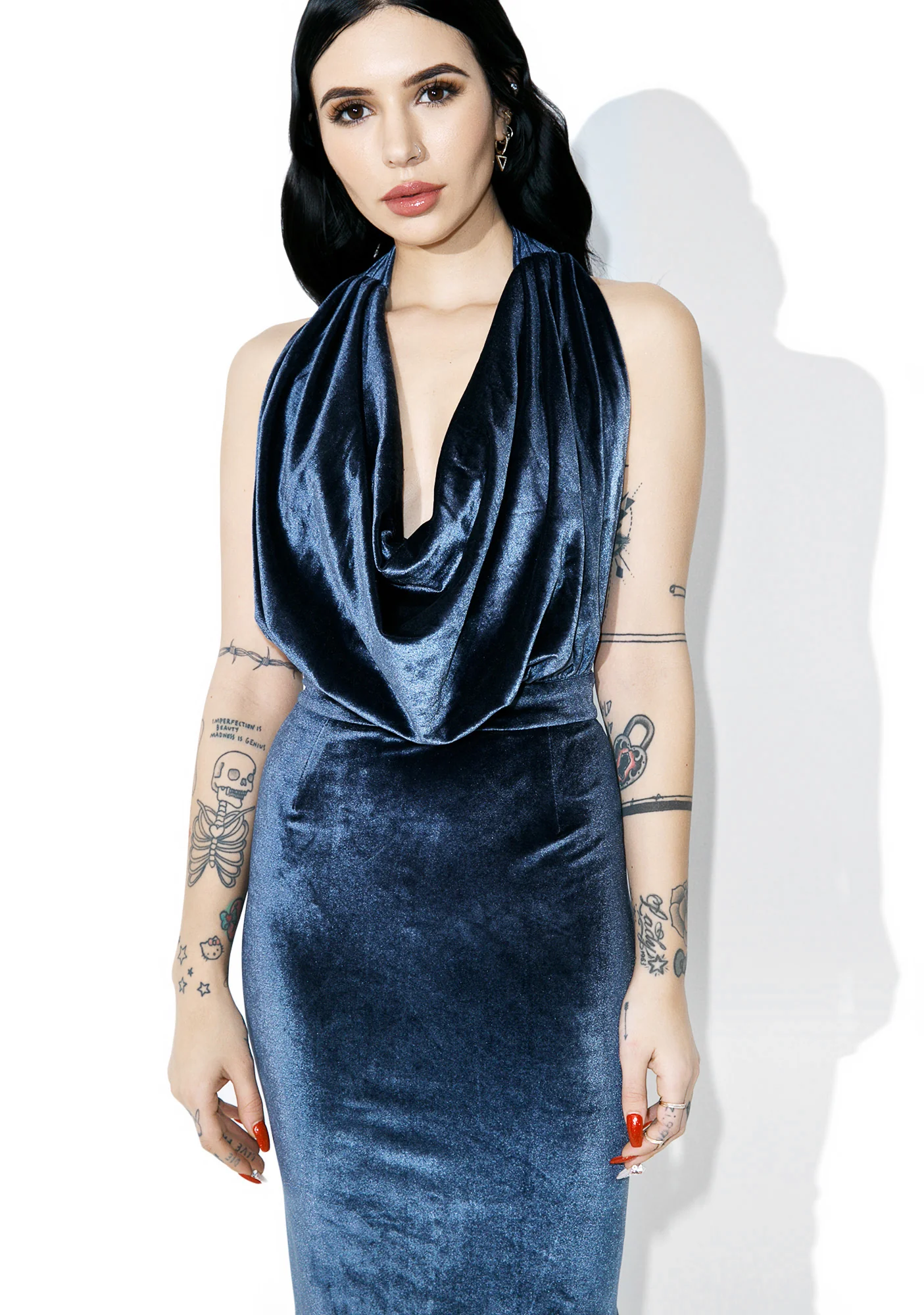 Smooth Criminal Cowl Neck Dress