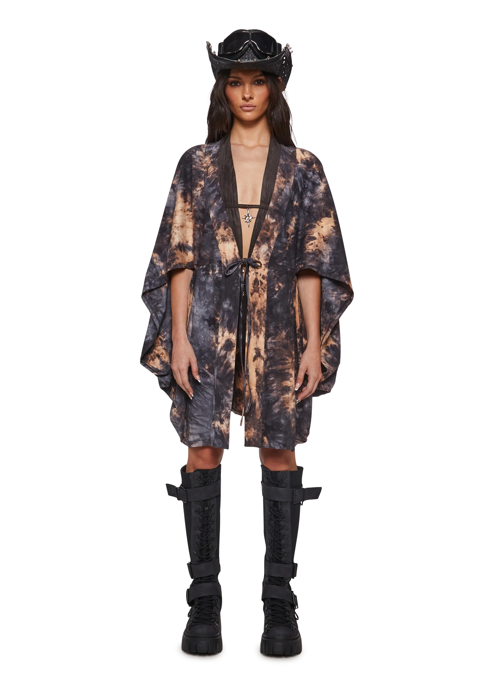 Summon The Elements Tie Dye Wrap Poncho - Image 2
