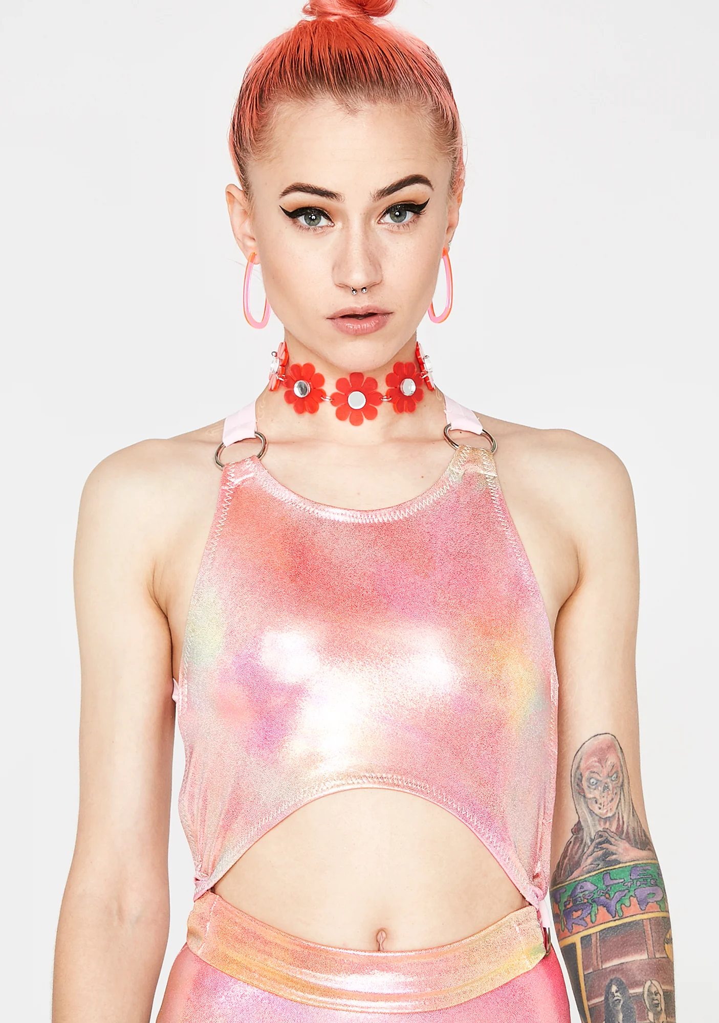 Sunset Prism Half Moon Halter Top