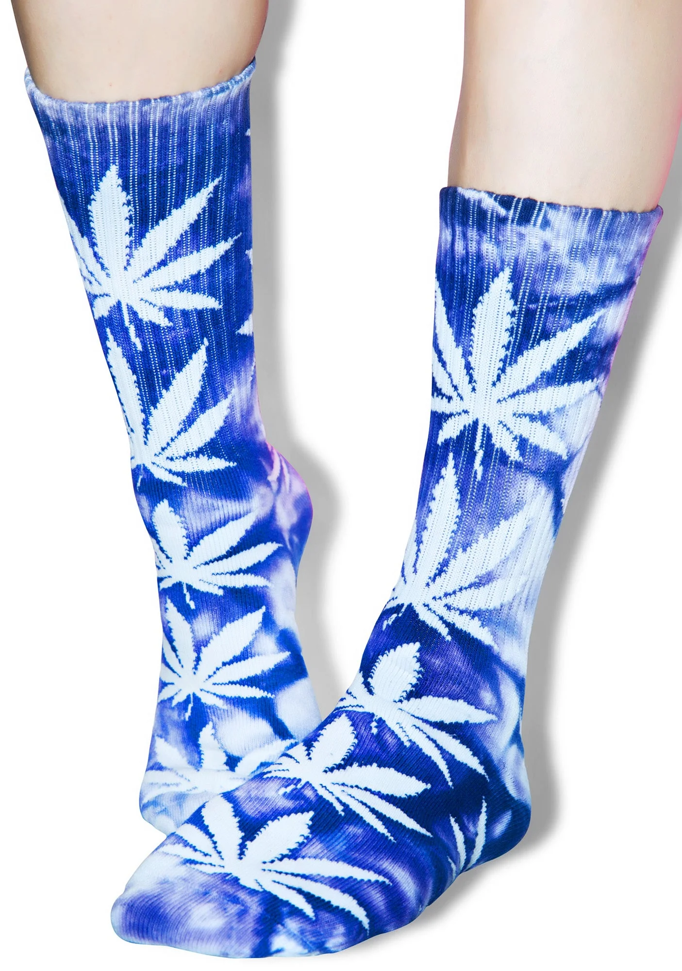 Tie Dye Plantlife Crew Sock - Dark Blue - Image 21