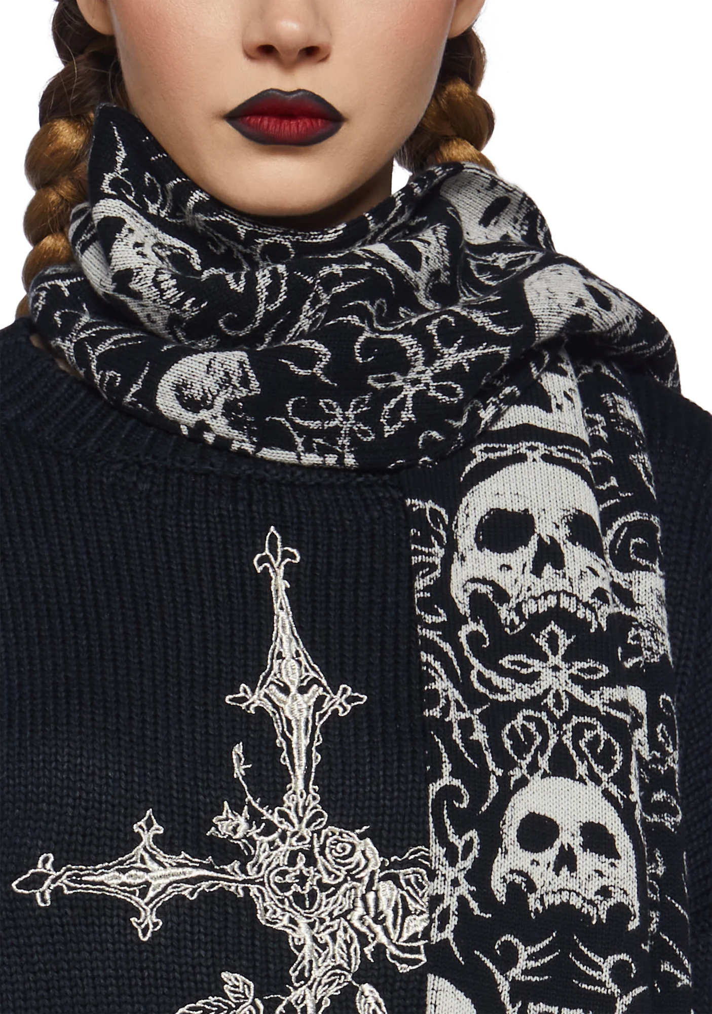 Trading Nightmares Knit Scarf - Image 2