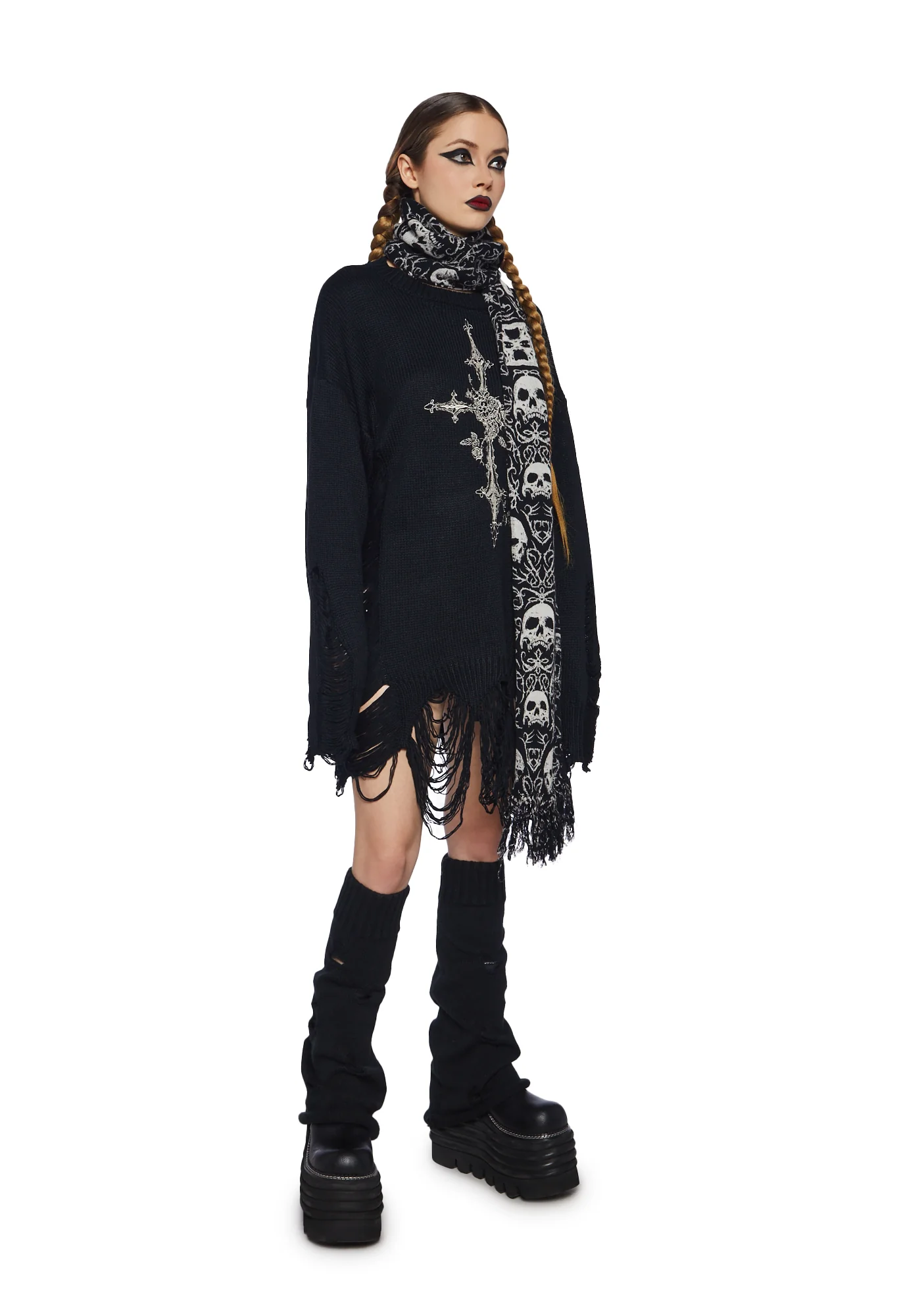 Trading Nightmares Knit Scarf - Image 5