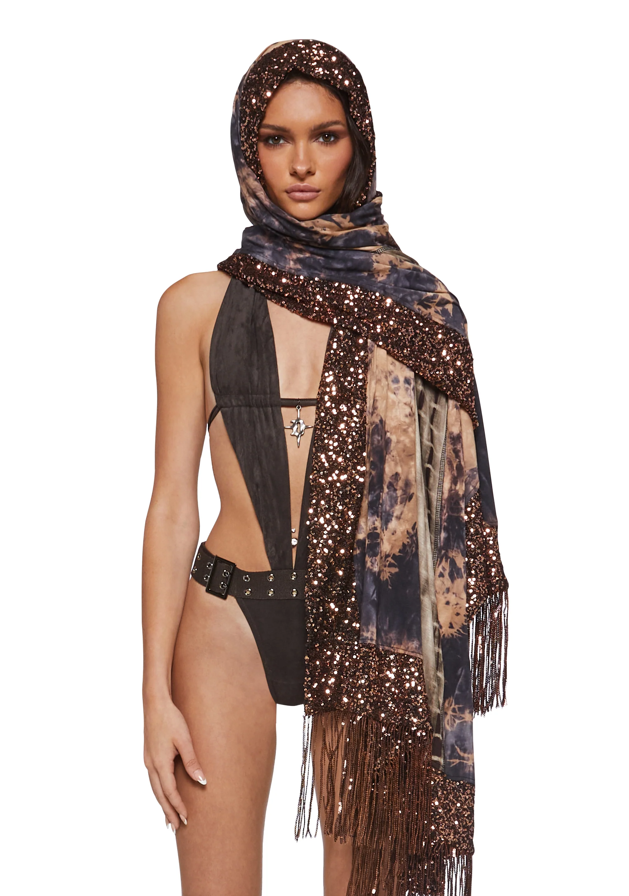 Clear Curiosity Scarf - Black/Gold - Image 3