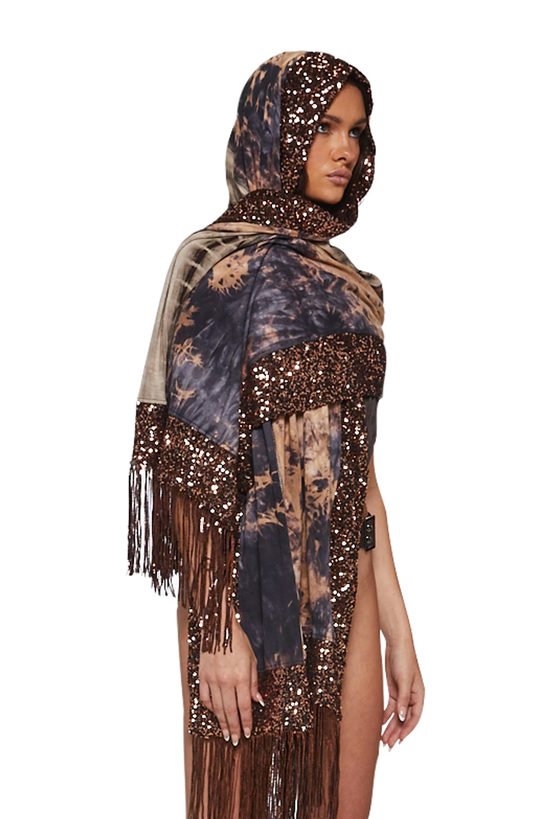 Clear Curiosity Scarf - Black/Gold - Image 5