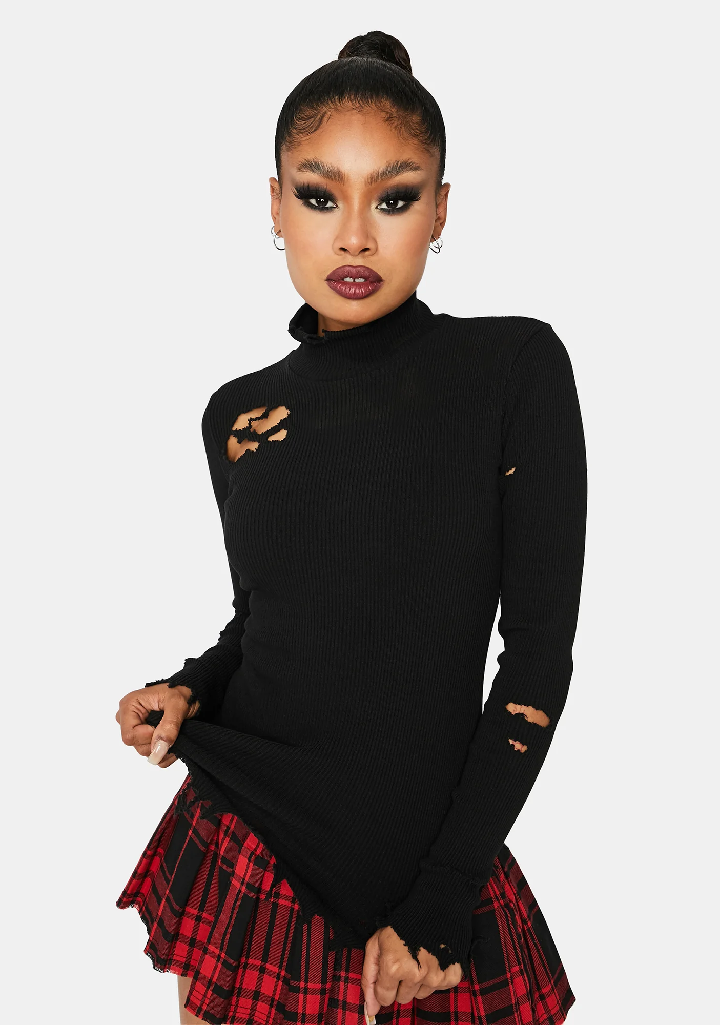 True Envy Ripped Blouse