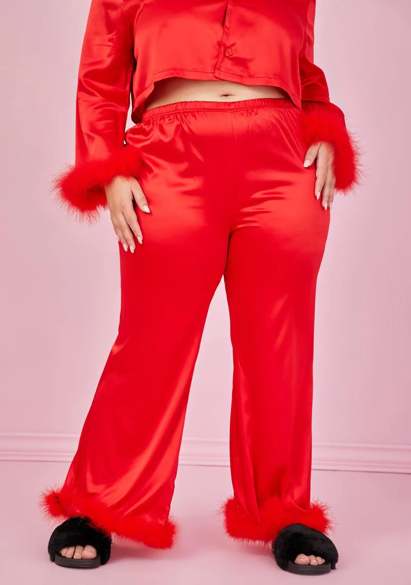 True Lover's Quarrel Satin Pajama Bottoms
