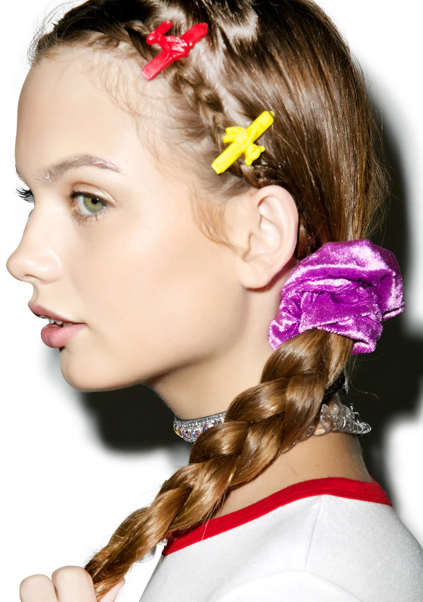 Velvet Barbae Bitch Scrunchie - Dark Purple - Image 6