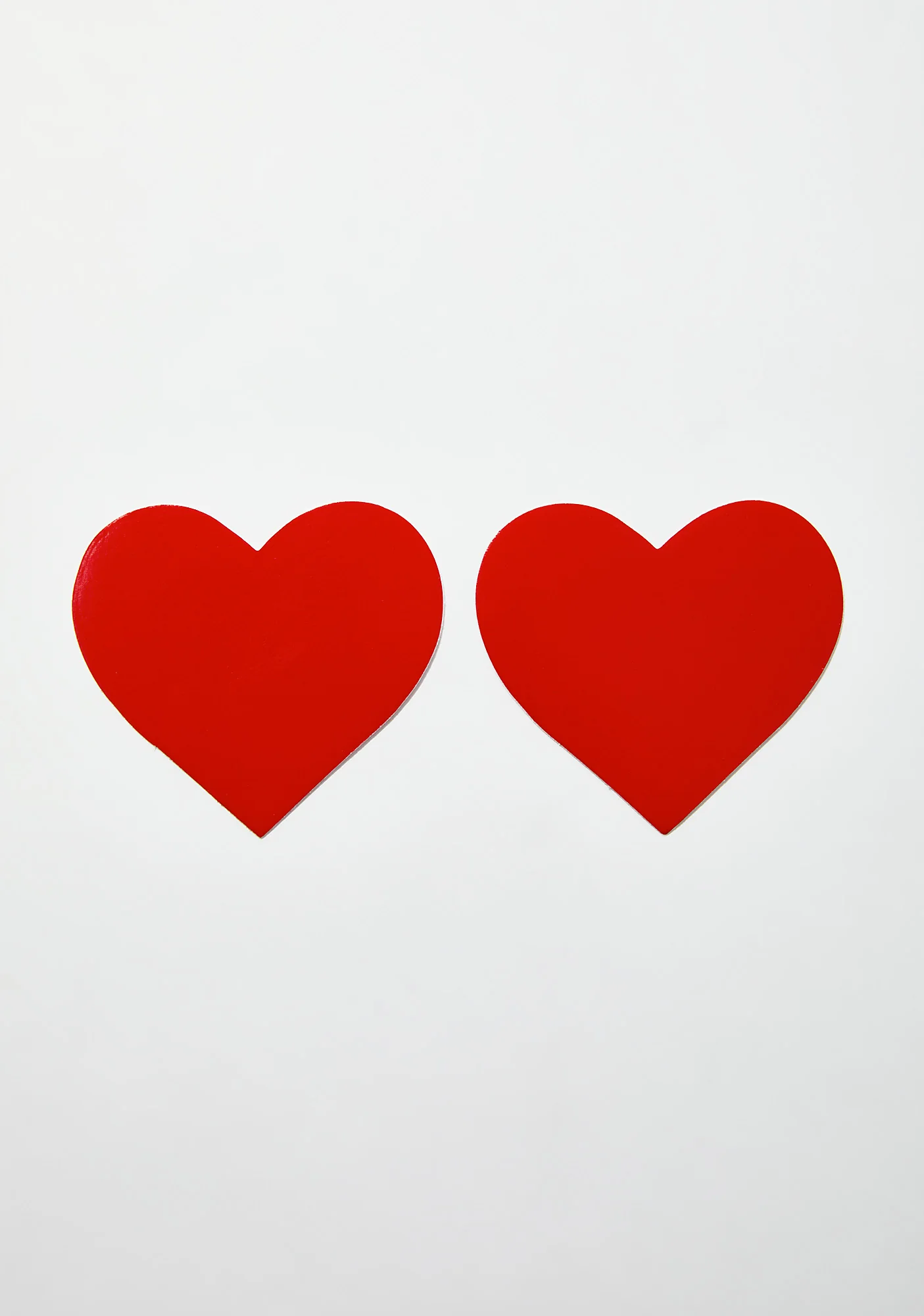 Vixen Red Wet Vinyl Heart Pasties - Image 2