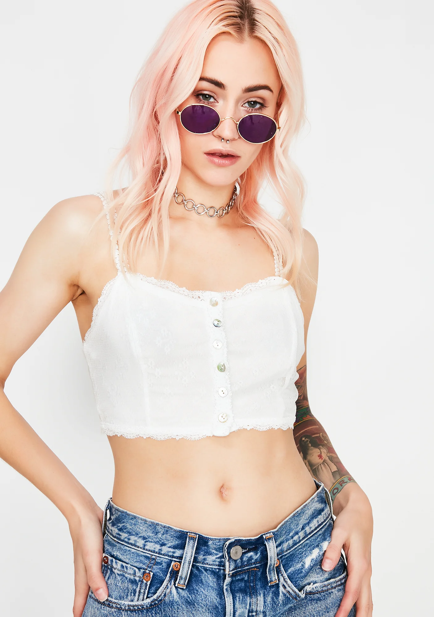 Wide Eyes Crop Top