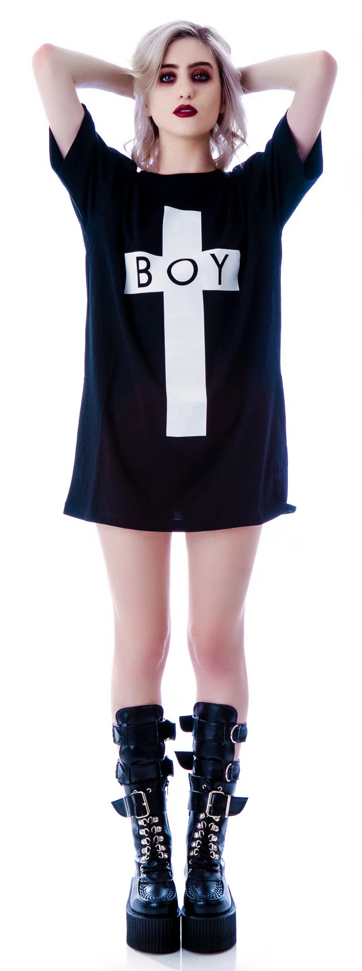 x BOY London Boy Cross Oversized Tee - Gold - Image 24