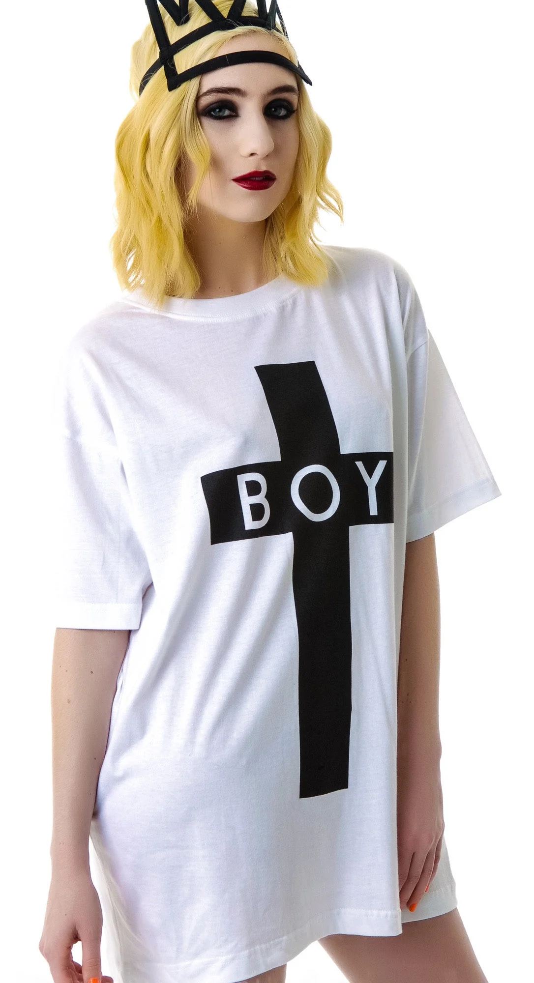x BOY London Boy Cross Oversized Tee - Gold - Image 4